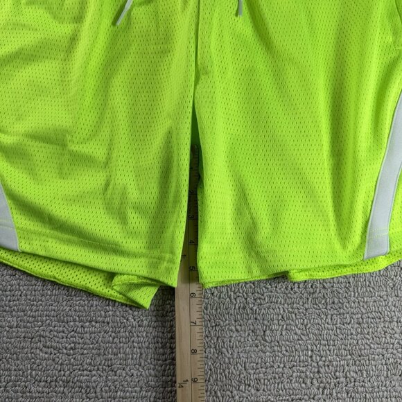 Adidas Select Mesh Basketball Shorts Neon Green Men’s Size Large - Picture 4 of 5
